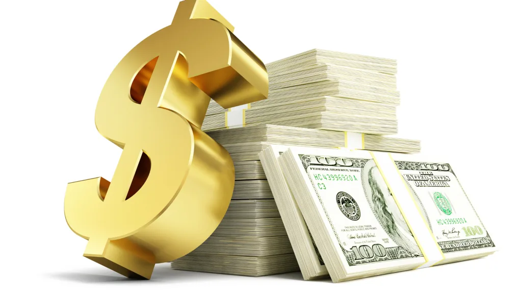 financial icons like a dollar sign